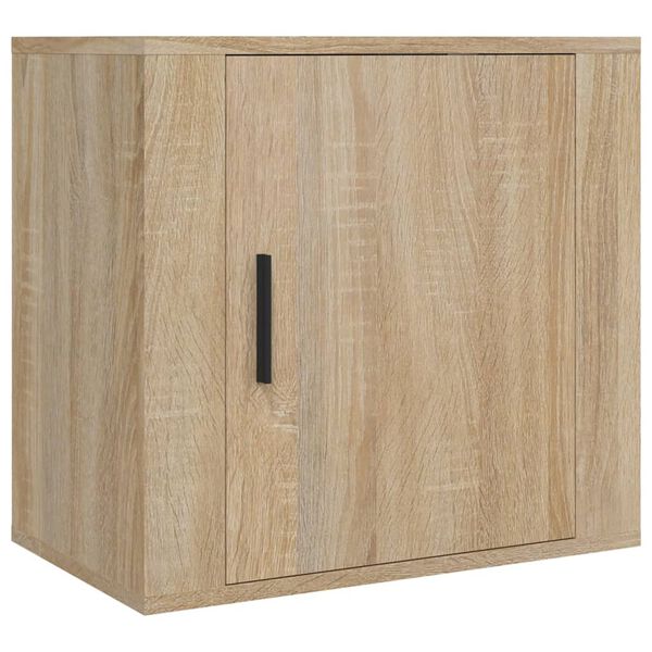 vidaXL Wall-mounted Bedside Cabinet Sonoma Oak 50x30x47 cm