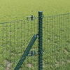 vidaXL Fence Post Green 50 x 0.8 m (25 x 25 mm mesh) Steel and PVC