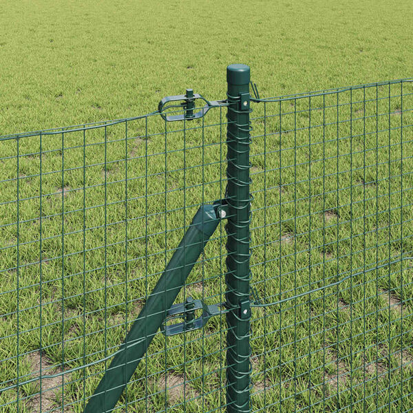 vidaXL Fence Post Green 50 x 0.8 m (25 x 25 mm mesh) Steel and PVC