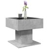 vidaXL Coffee Table with LED Concrete Grey 50x50x45 cm Engineered Wood