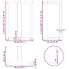 vidaXL Dining Table Legs T-Shaped&nbsp;2 pcs Black 50x35x(72-73) cm Steel