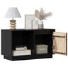 vidaXL TV Cabinet Black 74x35x44 cm Solid Wood Pine