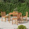 vidaXL 5 Piece Garden Dining Set Solid Wood Teak