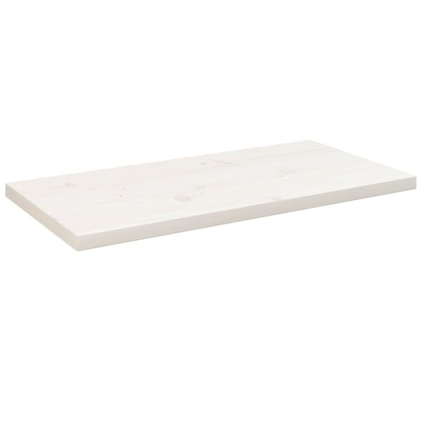 vidaXL Table Top White 80x40x2.5 cm Solid Wood Pine Rectangular