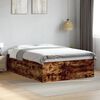 vidaXL Bed Frame without Mattress Smoked Oak 140x200 cm