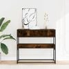vidaXL Console Table Smoked Oak 90x35x80 cm Engineered Wood