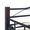 vidaXL Bed Frame without Mattress Black Metal 120x200 cm