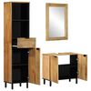 vidaXL 3 Piece Bathroom Furniture Set Brown Solid Wood Mango
