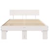 vidaXL Bed Frame with Headboard White 120 x 190 cm Solid Pine Wood