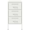 vidaXL Bedside Cabinets 2 pcs White 36x39x68 cm Steel