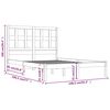 vidaXL Bed Frame without Mattress 135x190 cm Double Solid Wood Pine