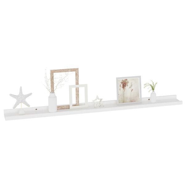 vidaXL Wall Shelves 4 pcs White 100x9x3 cm