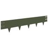 vidaXL Lawn Edging 10 pcs 100 x 20 cm Steel Olive Green