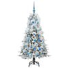 vidaXL Artificial Hinged Christmas Tree White 150 cm PE and PVC