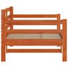 vidaXL Day Bed with Headboard Wax Brown Solid Pine Wood