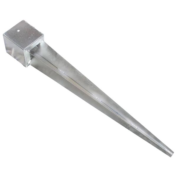 vidaXL Ground Spikes 6 pcs Silver 12x12x89 cm Galvanised Steel