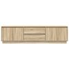 vidaXL TV Cabinet with LED Lights Sonoma Oak 193.5x41x50 cm
