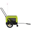 vidaXL Pet Bike Trailer Green and Black Oxford Fabric and Iron
