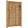 vidaXL Garden Gate 100x125 cm Corten Steel Bamboo Design