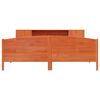 vidaXL Bookcase Bed without Mattress Wax Brown 200x200cm Solid Wood Pine
