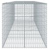 vidaXL Gabion Basket with Cover 500x100x100 cm Galvanised Iron