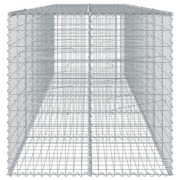 vidaXL Gabion Basket with Cover 500x100x100 cm Galvanised Iron