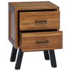 vidaXL Bedside Table Natural 40 x 35 x 55 cm Solid Teak Wood