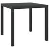 vidaXL Garden Dining Table | Black | Aluminium | 80 x 80 x 74 cm | Dining Table