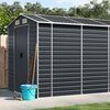 vidaXL Garden Shed Anthracite 191x640x198 cm Galvanised Steel