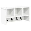 vidaXL Wall-Mounted Coat Rack Wall-Mounted White 50 x 16 x 26 cm