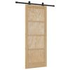 vidaXL Sliding Door ORKDAL Brown 83 x 211 cm Solid Pine Wood