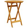 vidaXL Folding Garden Table Ø60x75 cm Solid Wood Acacia