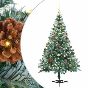 vidaXL Artificial Christmas Tree with Stand Green 150 cm PVC and Steel