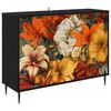 vidaXL Sideboard GENNEP Black Oak 102 x 33 x 76 cm Engineered Wood