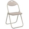 vidaXL Folding Chair 2 pcs Sand 48 x 43.5 x 81 cm Faux Leather