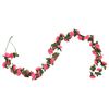 vidaXL Flower Garlands 6 pcs Red Pink 240 cm