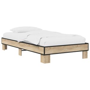 vidaXL Bed Frame Sonoma Oak 80 x 200 cm Engineered Wood