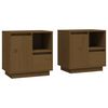 vidaXL Bedside Cabinets 2 pcs Honey Brown 50x34x50 cm Solid Wood Pine