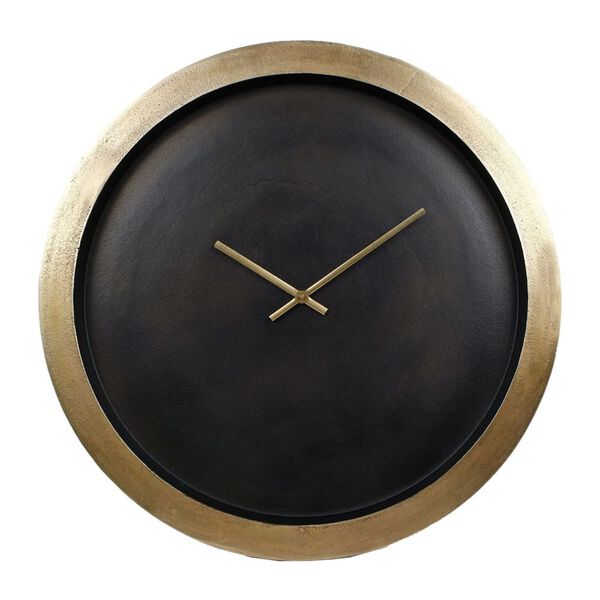 Gifts Amsterdam Wall Clock Avigon Aluminium Gold and Black 55 cm