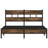 vidaXL Bed Frame without Mattress with Headboard Sonoma Oak 137x190 cm