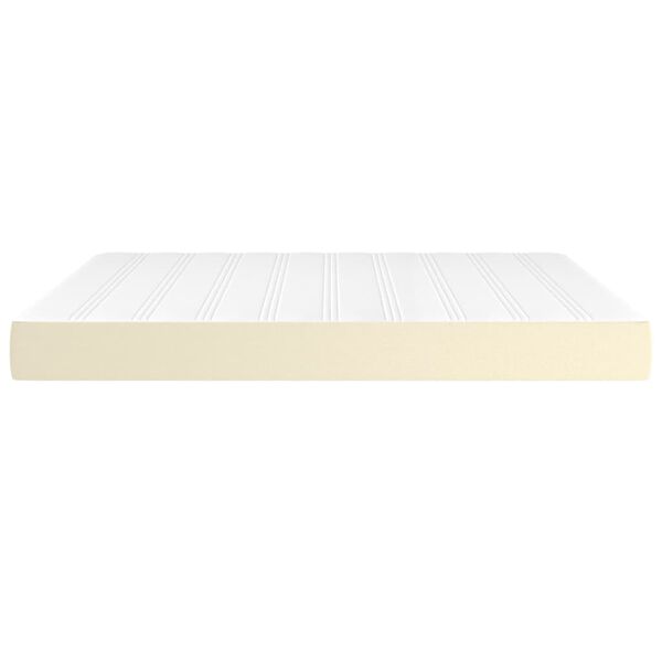 vidaXL Pocket Spring Bed Mattress Medium Cream 180x200x20 cm Faux Leather
