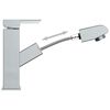 vidaXL Bathroom Basin Faucet with Pull-out Function Chromed Finish 157x172 mm