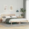 vidaXL Bed Frame with Headboard Brown 160 x 210 cm Solid Pine Wood