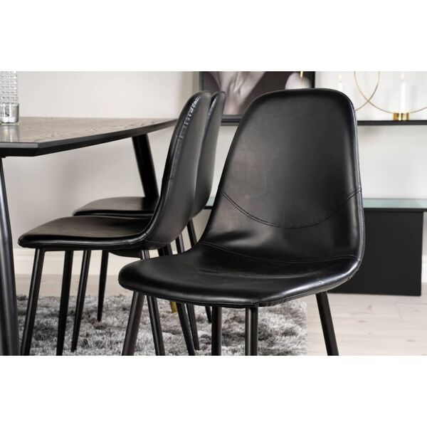 Venture Home Dining Chairs 2 pcs Polar Leather-look Black
