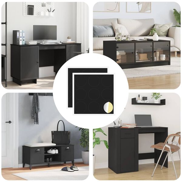 vidaXL Self-adhesive Screw Cover 2 pcs Black &Oslash; 20 x 0.5 mm