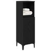 vidaXL Bathroom Cabinet Black Oak 30 x 30 x 100 cm Engineered Wood