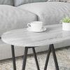 vidaXL Coffee Table Grey 80 x 40 x 40.5 cm Engineered Wood and Metal