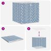 vidaXL Foldable Storage Boxes 10 pcs Blue 32x32x32 cm Non-woven Fabric