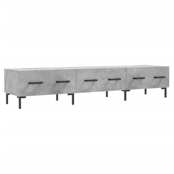 vidaXL TV Cabinet Concrete Grey 150x36x30 cm Engineered Wood