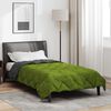 vidaXL Summer Duvet Green and Anthracite 200 x 140 cm Microfiber